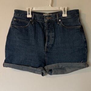 Everlane Dark Blue Way High Denim Shorts